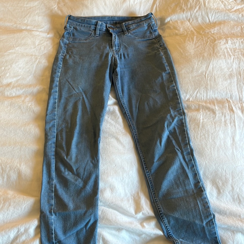Light blue denim jeans
